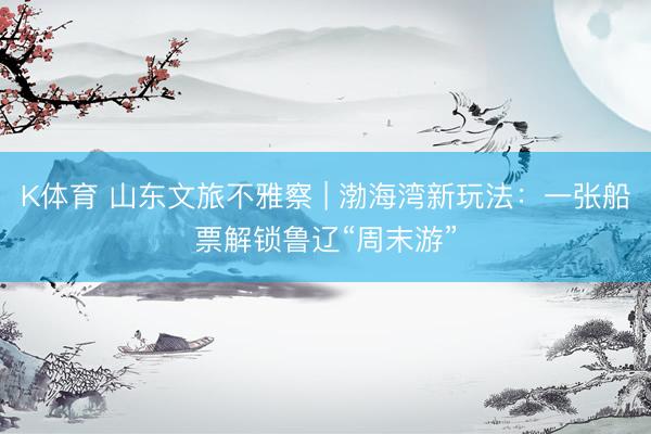 K体育 山东文旅不雅察 | 渤海湾新玩法：一张船票解锁鲁辽“周末游”