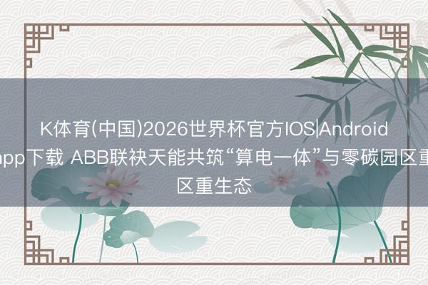 K体育(中国)2026世界杯官方IOS|Android手机app下载 ABB联袂天能共筑“算电一体”与零碳园区重生态