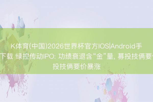 K体育(中国)2026世界杯官方IOS|Android手机app下载 绿控传动IPO: 功绩衰退含“金”量， 募投技俩要价暴涨