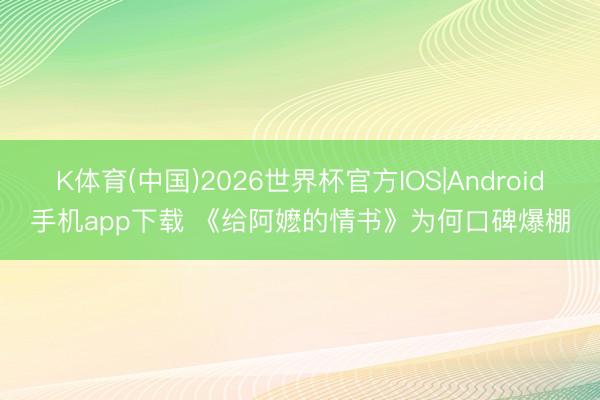 K体育(中国)2026世界杯官方IOS|Android手机app下载 《给阿嬷的情书》为何口碑爆棚