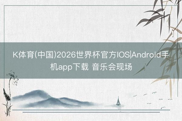 K体育(中国)2026世界杯官方IOS|Android手机app下载 音乐会现场