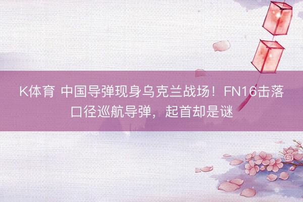 K体育 中国导弹现身乌克兰战场！FN16击落口径巡航导弹，起首却是谜