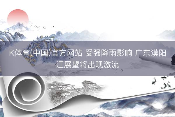 K体育(中国)官方网站 受强降雨影响 广东漠阳江展望将出现激流