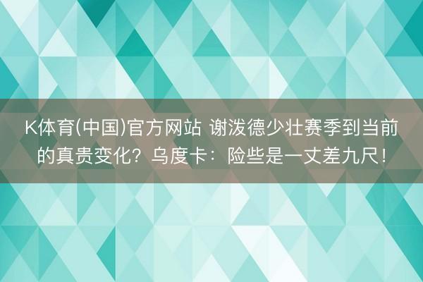 K体育(中国)官方网站 谢泼德少壮赛季到当前的真贵变化？乌度卡：险些是一丈差九尺！