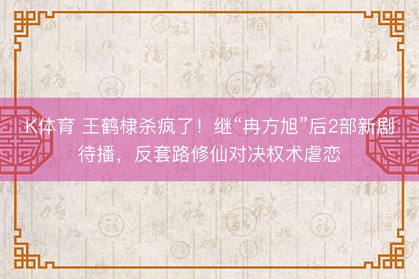 K体育 王鹤棣杀疯了！继“冉方旭”后2部新剧待播，反套路修仙对决权术虐恋