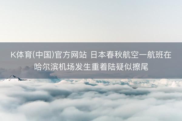 K体育(中国)官方网站 日本春秋航空一航班在哈尔滨机场发生重着陆疑似擦尾